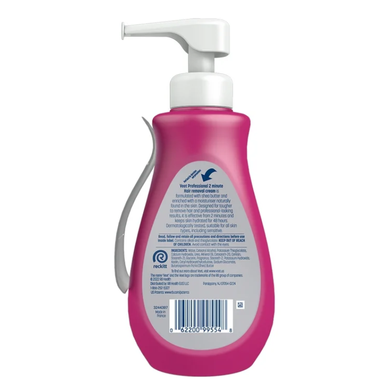 Veet Professional 2 minute Hair Removal Cream for all skin types including sensitive, 13.5 fl oz, Long-Lasting Fast-Acting (2)