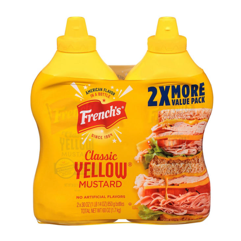 French’s 100% Natural Classic Yellow Mustard