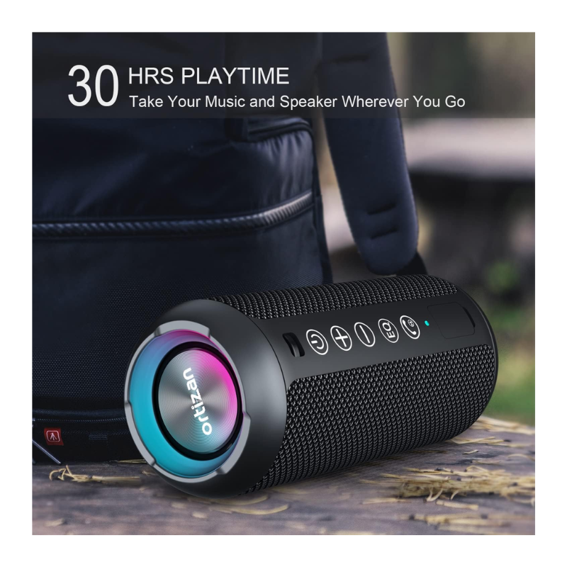 Ortizan Portable Bluetooth Speakers, IPX7 Waterproof Wireless Speaker with 24W Loud Stereo Sound, Deep Bass, Bluetooth 5.3, RGB Lights, Dual Pairing, 30H Playtime for Home, Outdoor, Part (4)