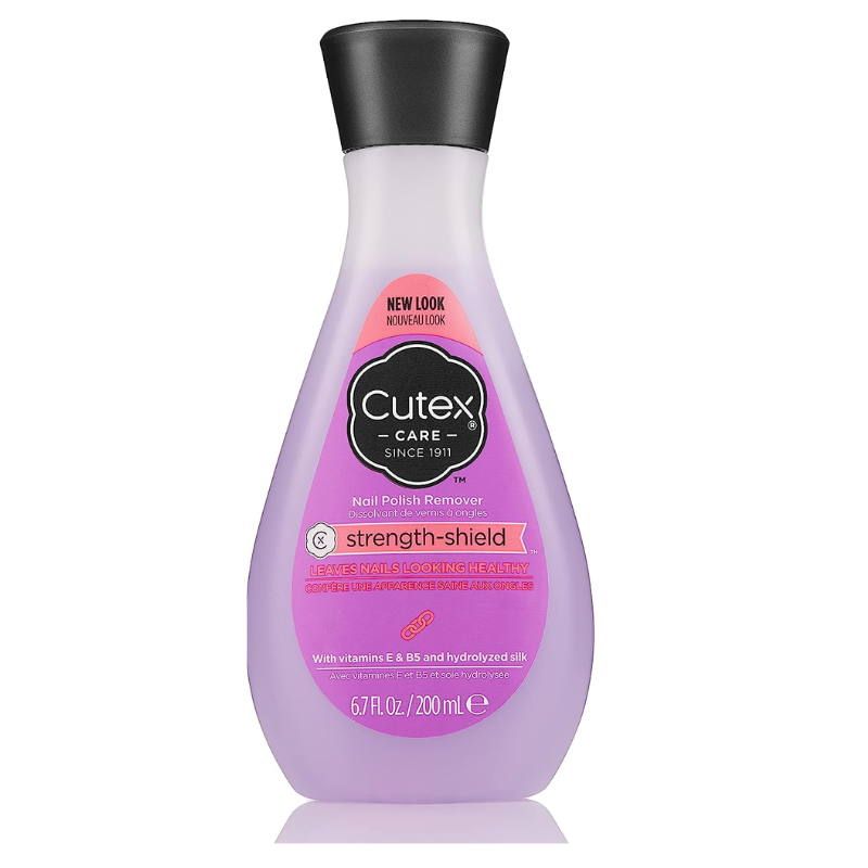 Cutex Nail Polish Remover, Strength Shield, Leaves Nails Looking Healthy, Contains Vitamins E, B5 & Hydrolyzed Silk, 6.76 Fl Oz (3)