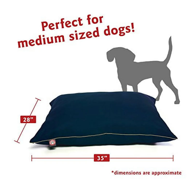 Majestic Pet Solid Color Super Value Dog Bed Machine Washable Blue-2